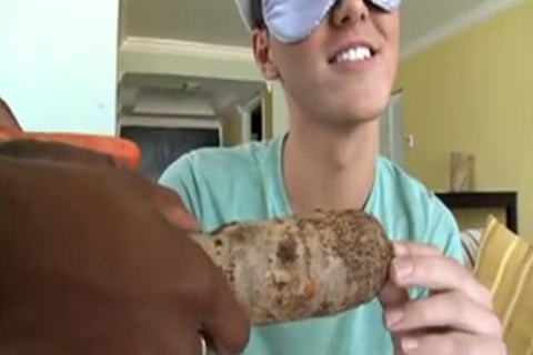 Izzy In White teen Sucks The black penis