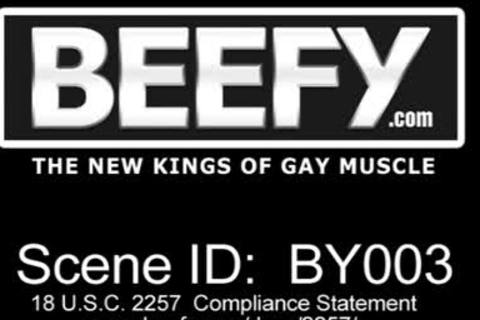 Muscle bound men Nail Each Other In The Yard