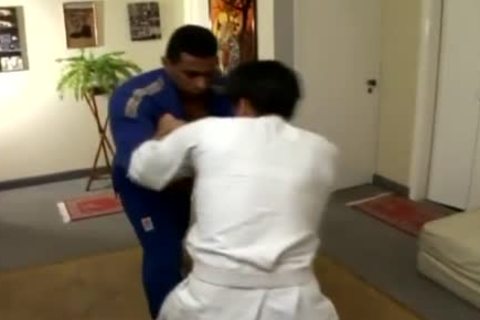 Karate corporalist Chokes His Student's Neck And Chicken