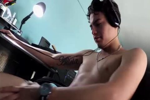 Blazing recent twink Sits Back And Jacks Off His Colossal pecker.