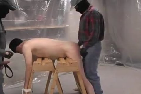 Masked lad pounding White hairless.