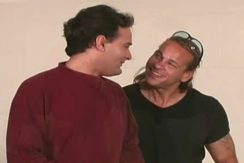 Middle aged yummy homosexual guy receives team-drilled