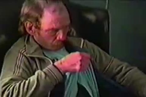 old hirsute guy Gene Jerks His Hard Prick whilst Home Alone