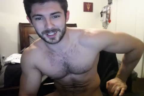 cute bushy Hunky Doing A web camera Show.