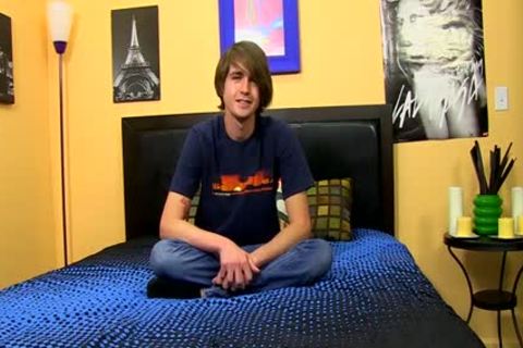 filthy teen Wanks His attractive dick Until he Cums