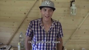 pretty lad hunting on a grill party