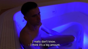 young Czech man puts a penis in his throat