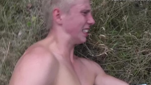 A fine non-professional blond lad blows to the stranger