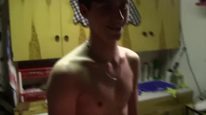 A slutty teen got hammered in the garden