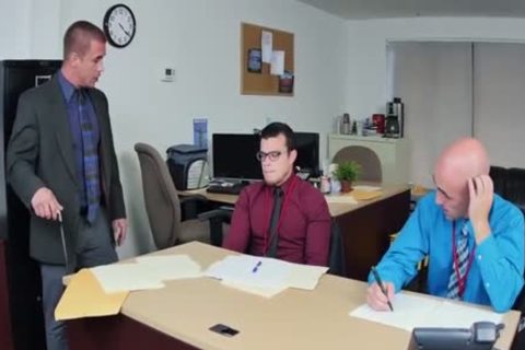 trio With monstrous dongs In The Office