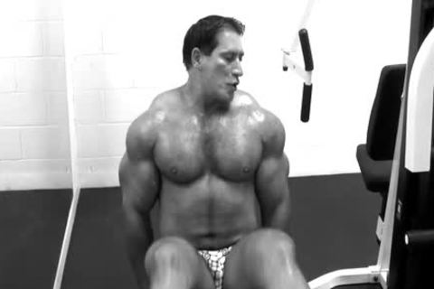 George Shows Off His Muscles