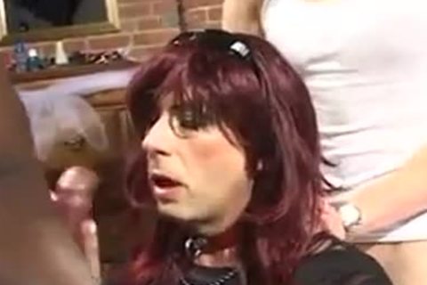dilettante Roleplay ladyman gets fucked By Two Plumbers