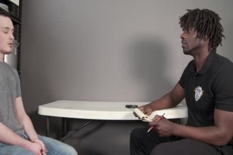 White twink Has Interracial Sex With Security