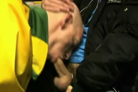 two studs Having gorgeous enjoyment In German Tram