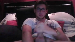 young Canadian twink Cums On His Belly After Masturbation