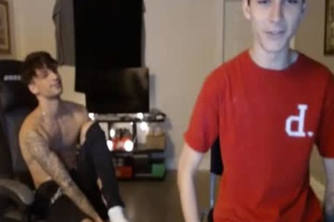 2 youthful twinks Caressing Their dongs