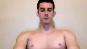 built guy Showing His nipples And shlong In webcam