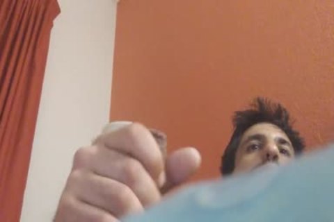 Jerking My Uncut petite bushy 10-Pounder