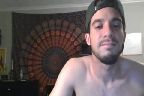 bushy man Masturbates Until that man ejaculates On His Desk
