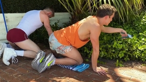 FamilyDick: Isaac Parker as well as Johnny Ford in the garden