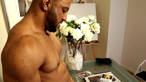 NextDoorStudios: Solo athletic Damian gay facial