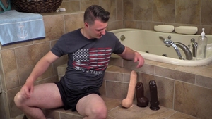 Activeduty: Brunette Jaxon stretching