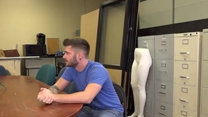 Straight man Destroys Security Officer's asshole With His humongous dong In The Backroom