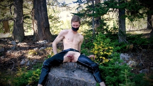pushing My gigantic weenie Into My Own butthole In The Forest For A fun Day Of Self-banging Myself bareback Till I Creampie.
