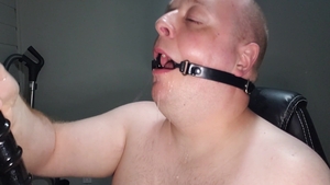 Deepthroat 18 Inch fake penis With mouth Gag Ring