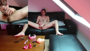 Self engulfing  wanking With booty plug In My wazoo