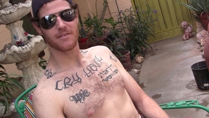 PitsAndPubes: Ginger Joshua Martinez jacks off sniffing