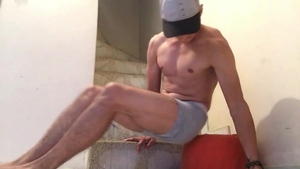 BarebackLatinoz: Stiff Nick stroking video