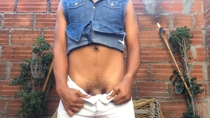 BarebackLatinoz: Latin Jason with Ben closeup stroking