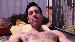 HotAFmen - Tanned Alexis Clark oil got slammed hard outdoors