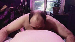 handsome Moustache Daddy gets Pumped Full Of 10-Pounder By Bearded Bubba Bear Then Jerks And Sucks The cum Out Of His jock