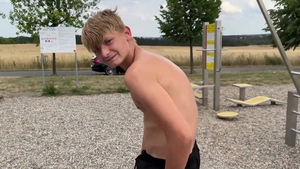 East Boys: Too cute amateur massage in public