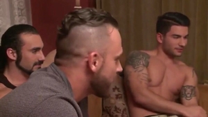 Brandon Wilde gets poked By Billy Santoro, Jack Hunter, Jaxton Wheeler, Logan Moore And Vadim black