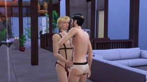 Plowing hard beside hairy asian gay