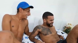 excited Latin men Showing Off The vigour Of Their Hung wang!!