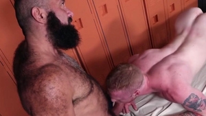 hairy Daddy Got A young gap To Put That big Load!!