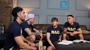 Next Door Studios: Jock Duo Defies the Pledge Master's Reign