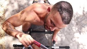 Strong Young Men Train to the Max