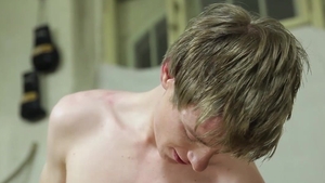 Sweat-drenched Twinks Swap Spunk