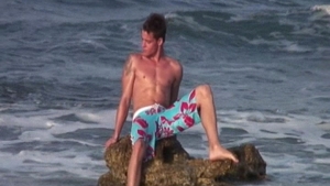 Dark-haired Dude Rides Johan's Pole