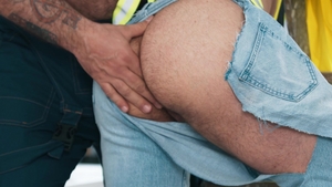 Men: Alex Licks Kinkoer's Pierced Cock Clean