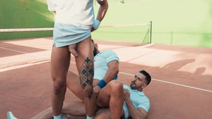 Men: Horny Husbands Spit-Roast a Newcomer