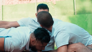 Men: Horny Husbands Spit-Roast a Newcomer