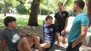 Frolicking Four-some: Frisky Friends at it Again