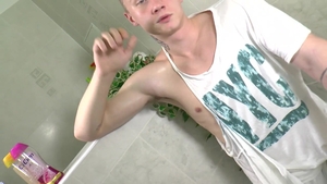 Slick Slippage: A Soapy Bath Handjob
